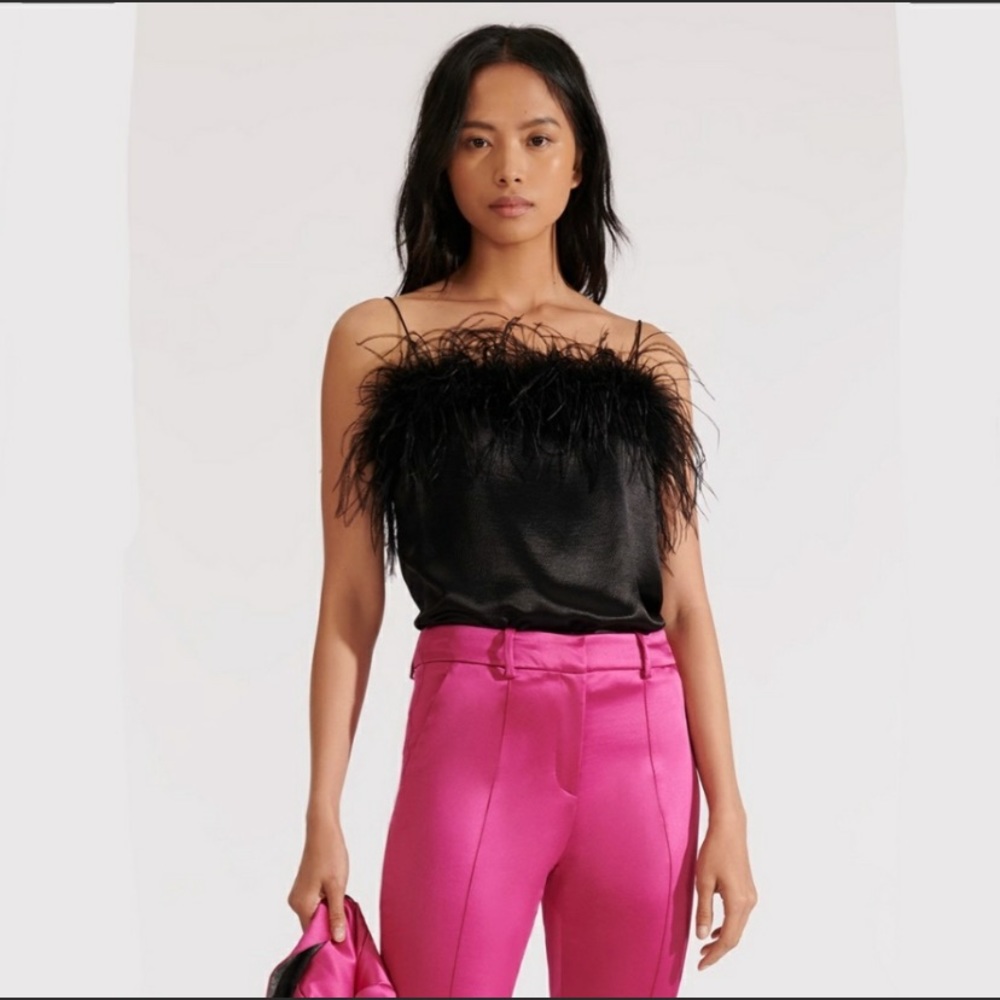 Veronica beard satin feather cami ISO